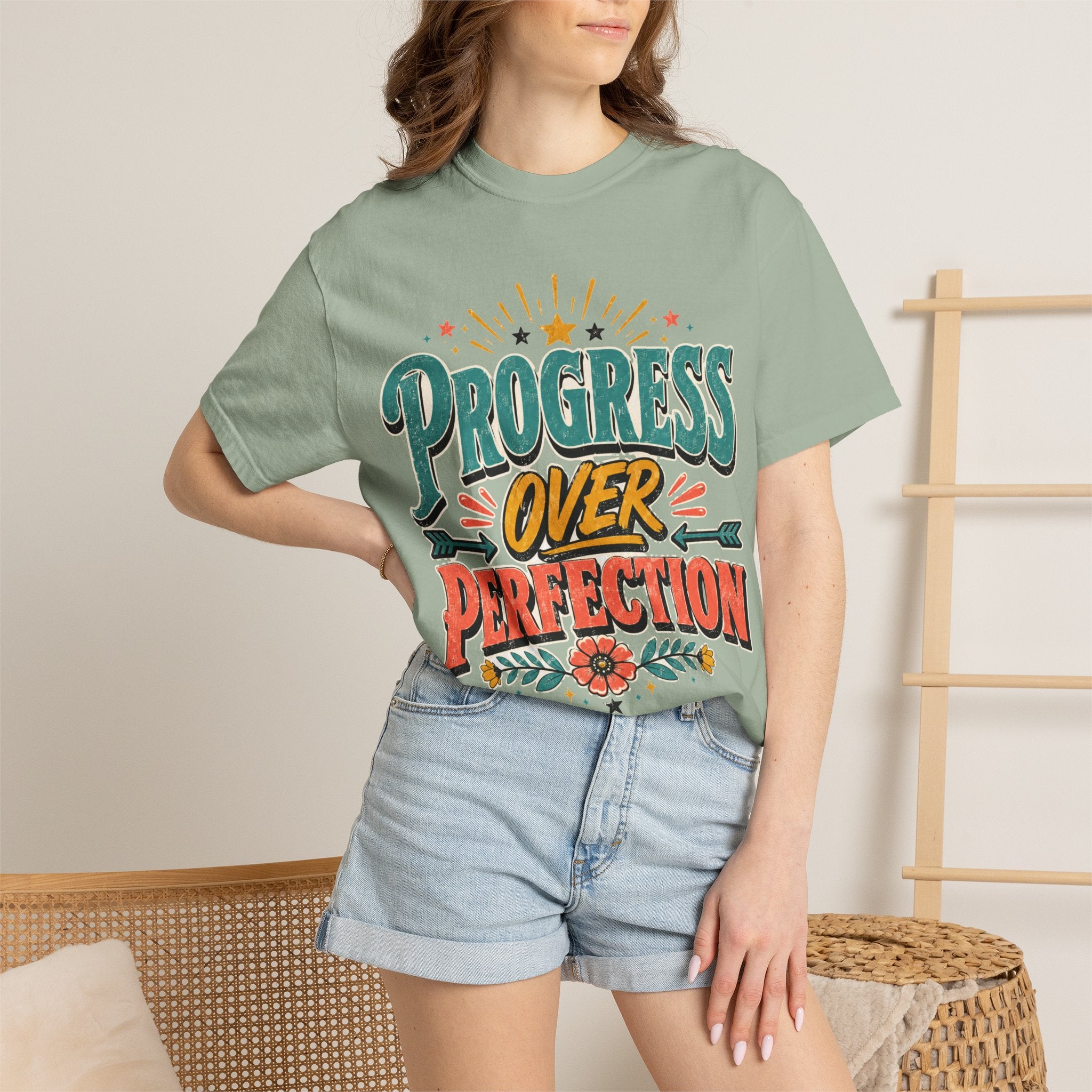 Progress Over Perfection T-Shirt — Motivational Graphic Tee