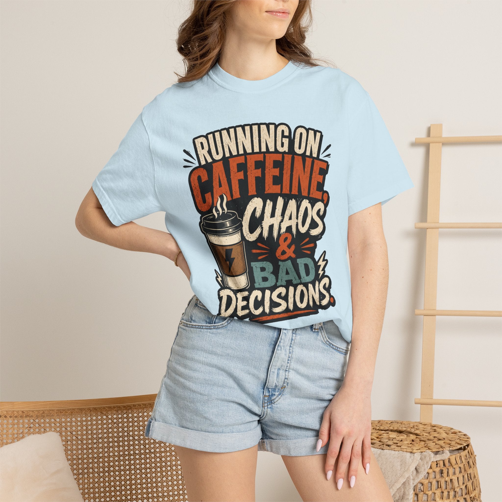 Running on Caffeine, Chaos & Bad Decisions T-Shirt