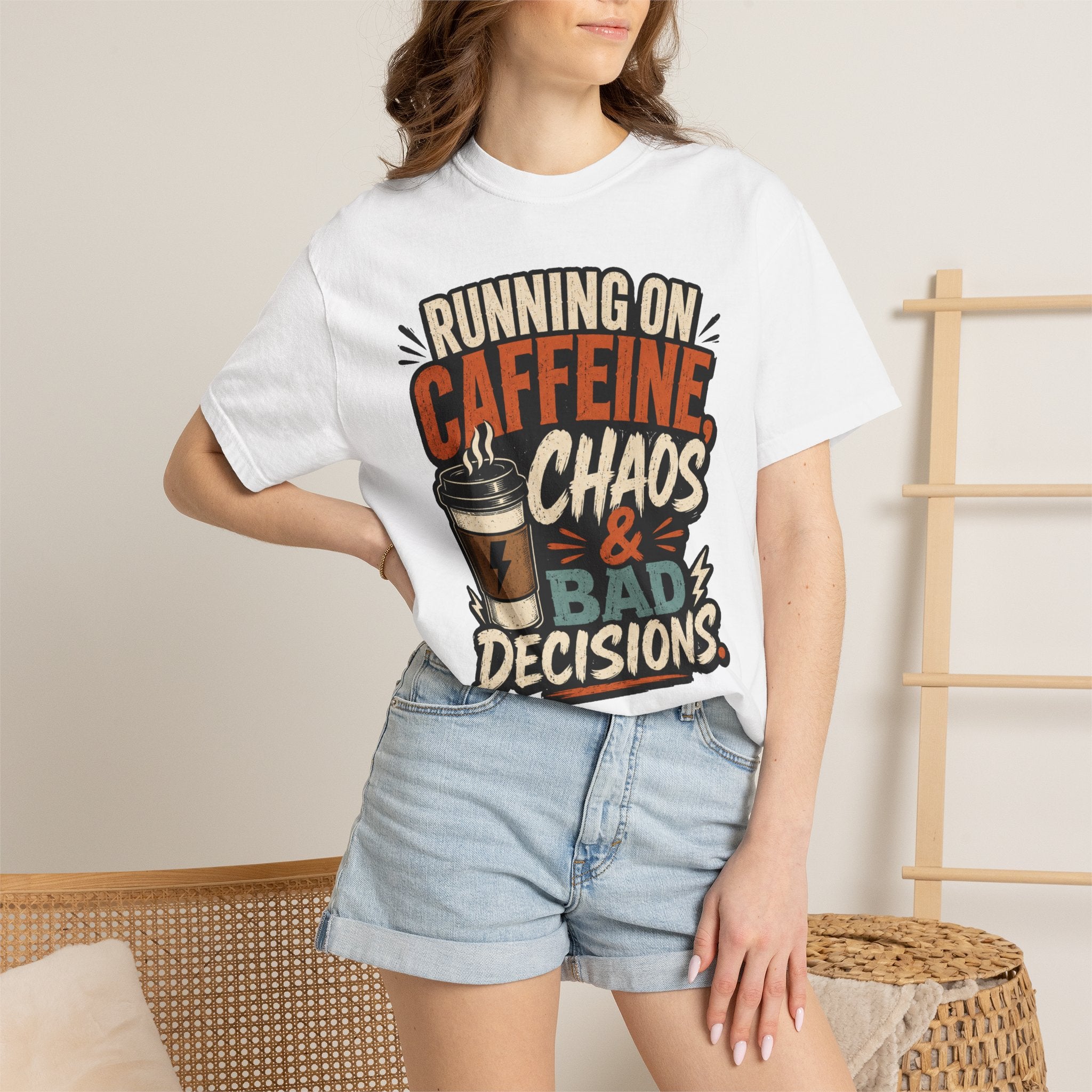 Running on Caffeine, Chaos & Bad Decisions T-Shirt