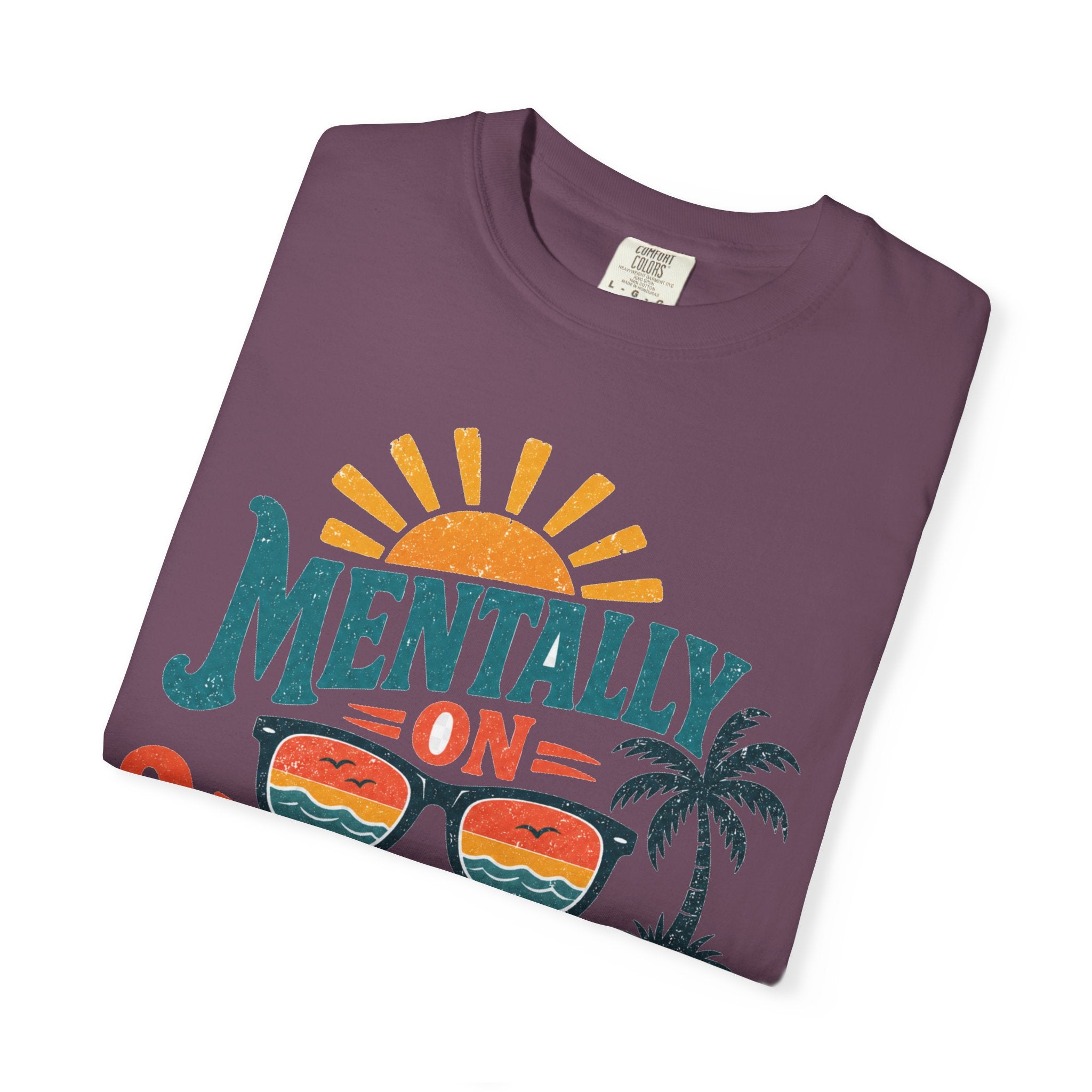 Mentally On Vacation T-Shirt — Retro Sunglasses Palm Tree Beach Tee