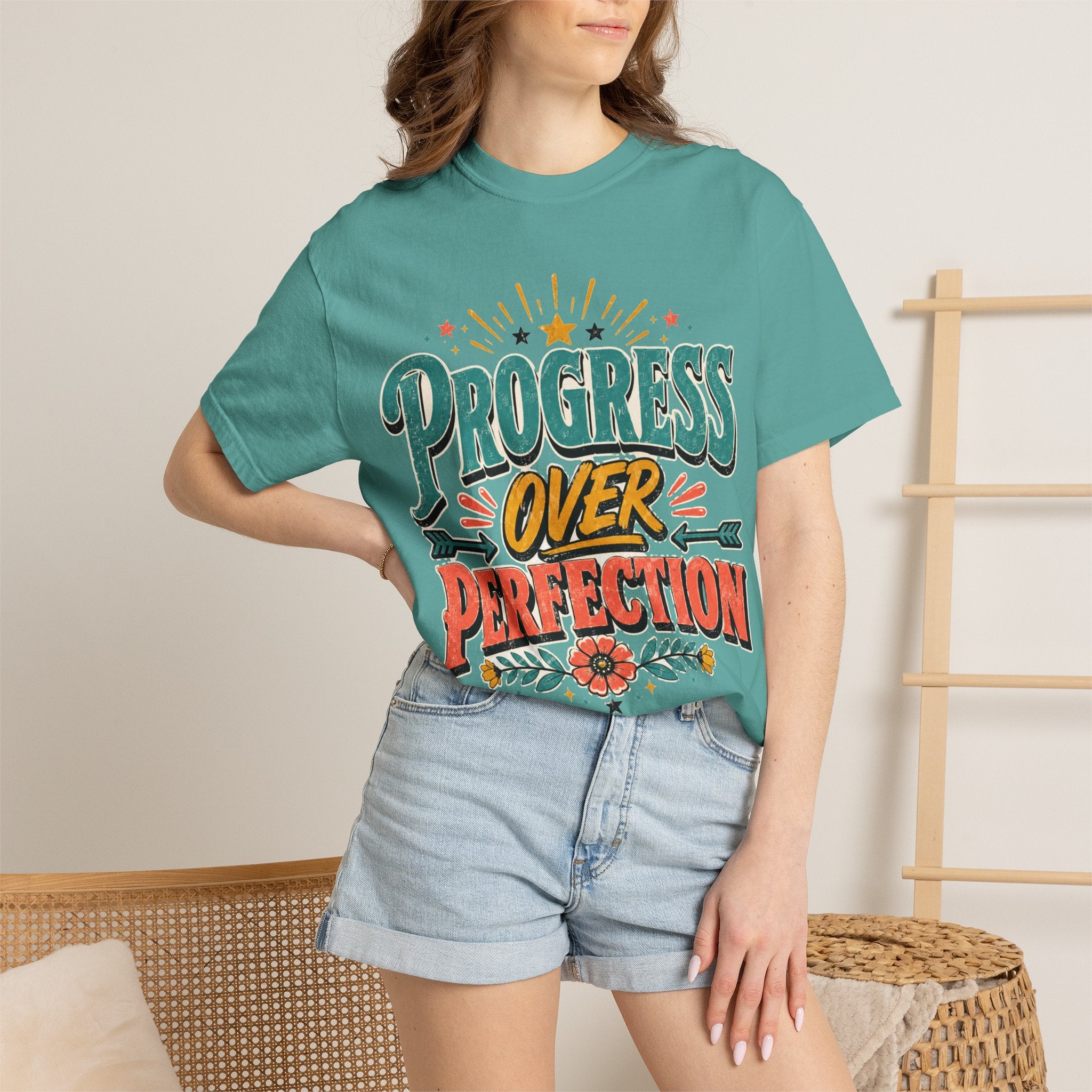 Progress Over Perfection T-Shirt — Motivational Graphic Tee