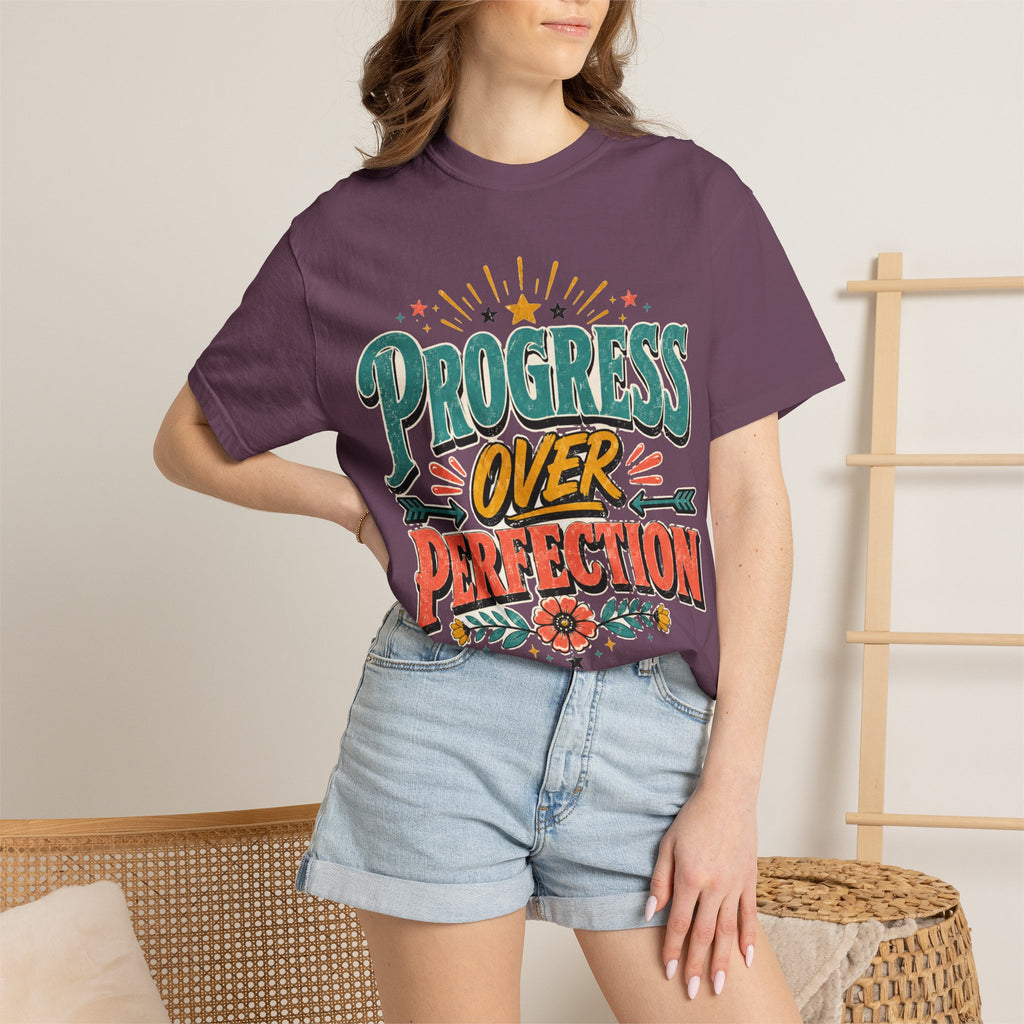Progress Over Perfection T-Shirt — Motivational Graphic Tee