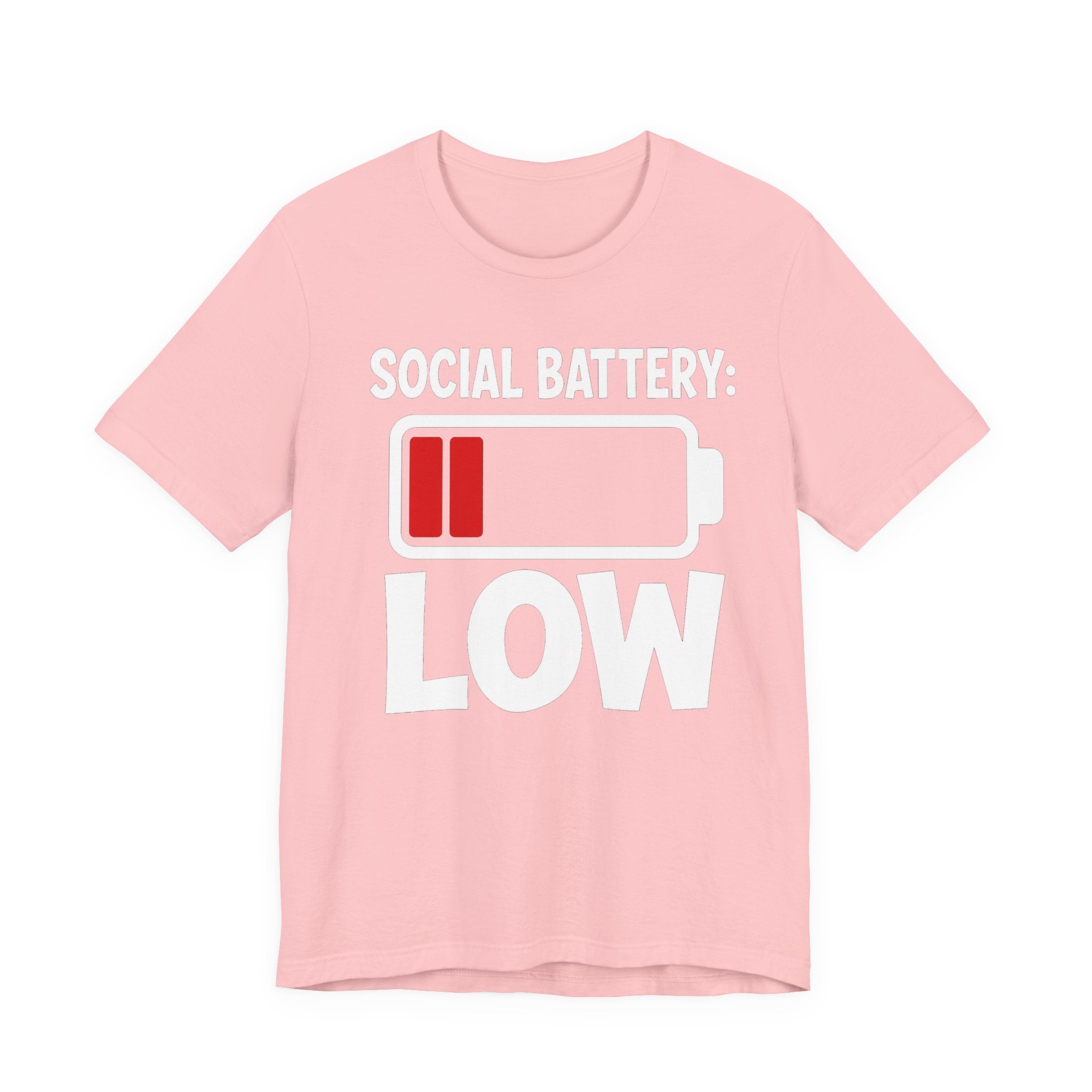 Social Battery Low T‑Shirt — Funny Introvert Graphic Tee