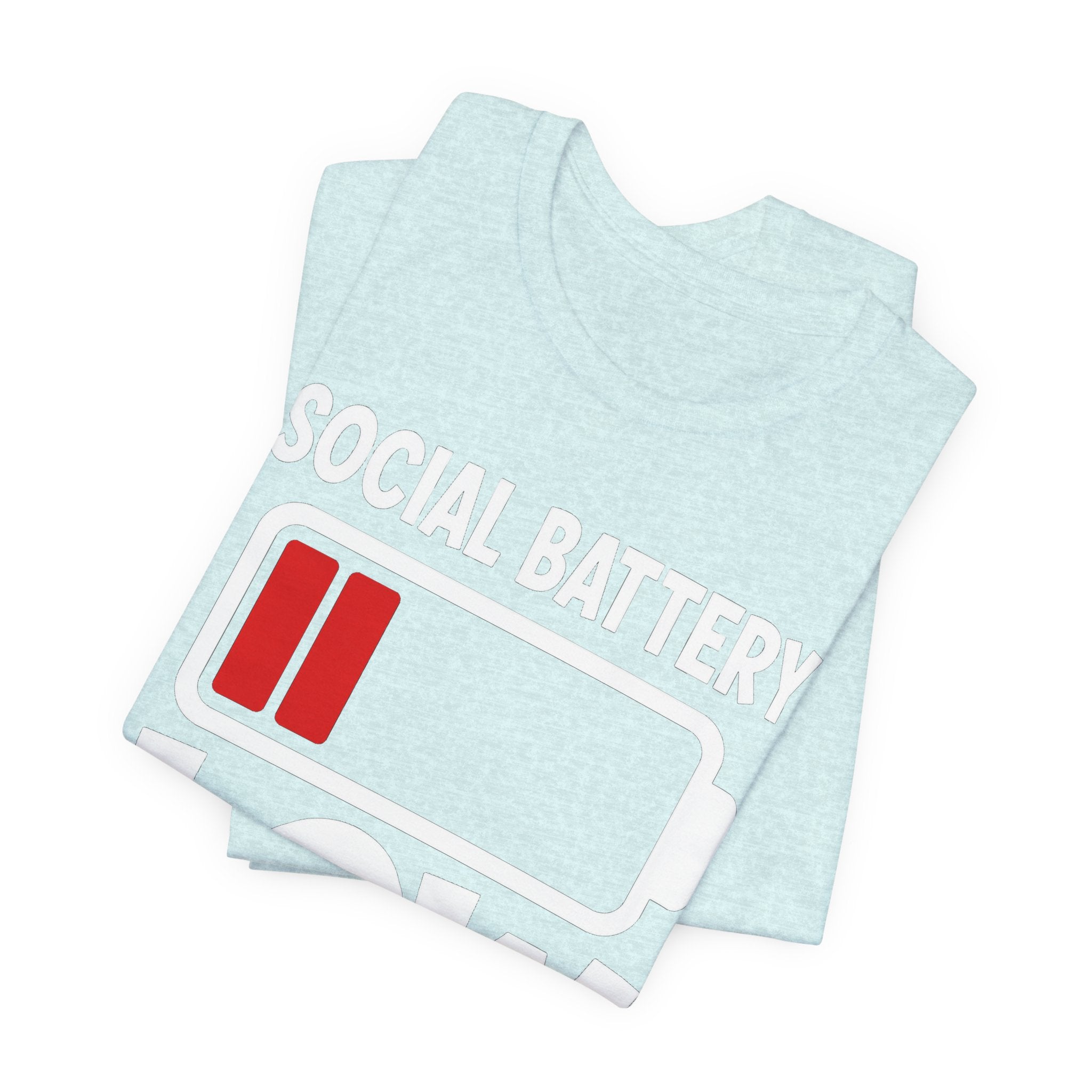 Social Battery Low T‑Shirt — Funny Introvert Graphic Tee