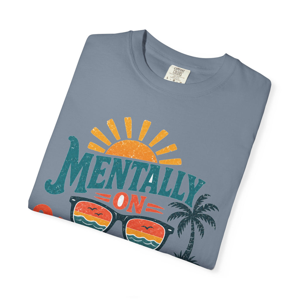 Mentally On Vacation T-Shirt — Retro Sunglasses Palm Tree Beach Tee