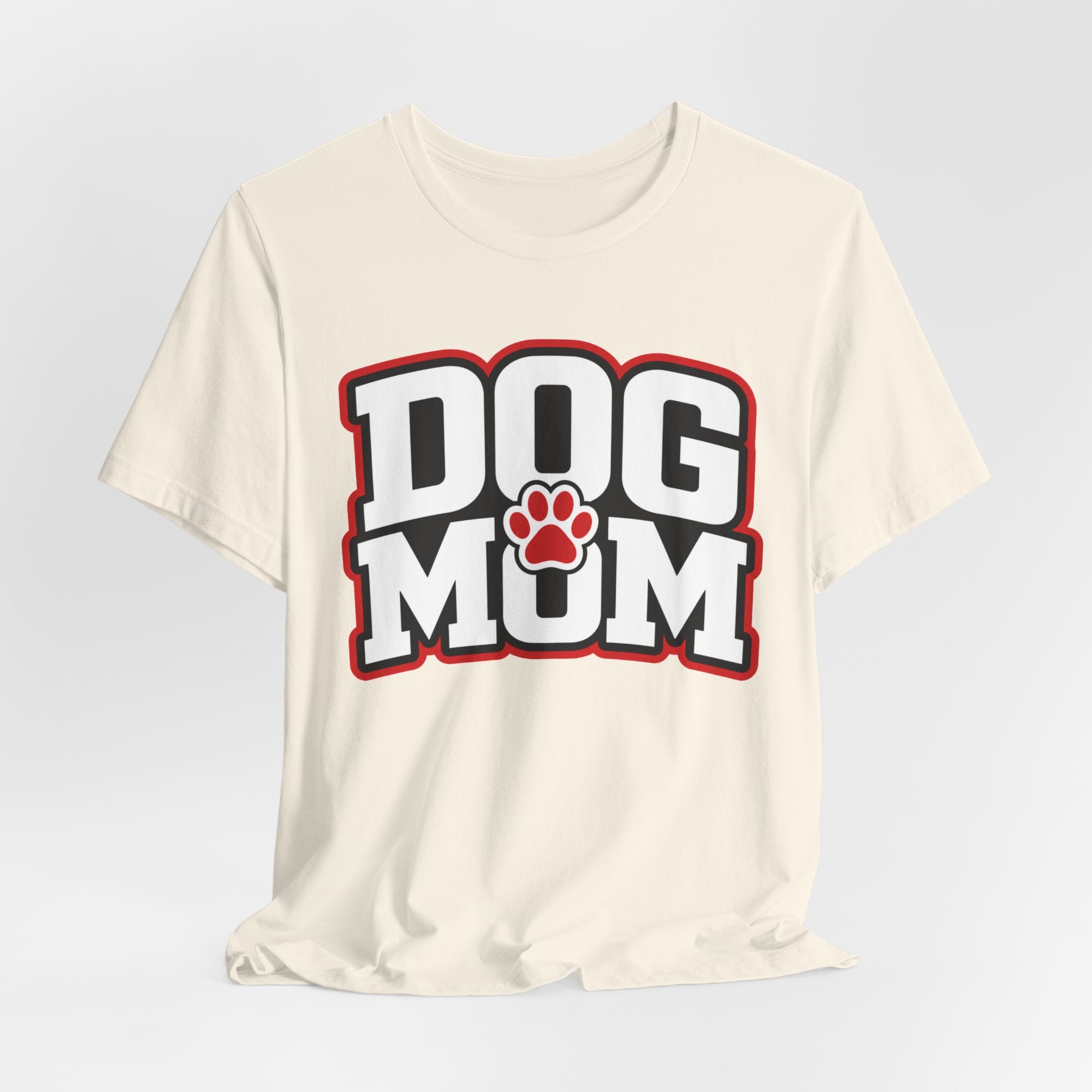 Dog Mom T-Shirt — Bold Paw Graphic Tee for Dog Lovers