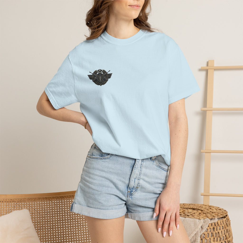 Vintage Winged Skull T-Shirt — Small Chest Graphic, Edgy Biker Style