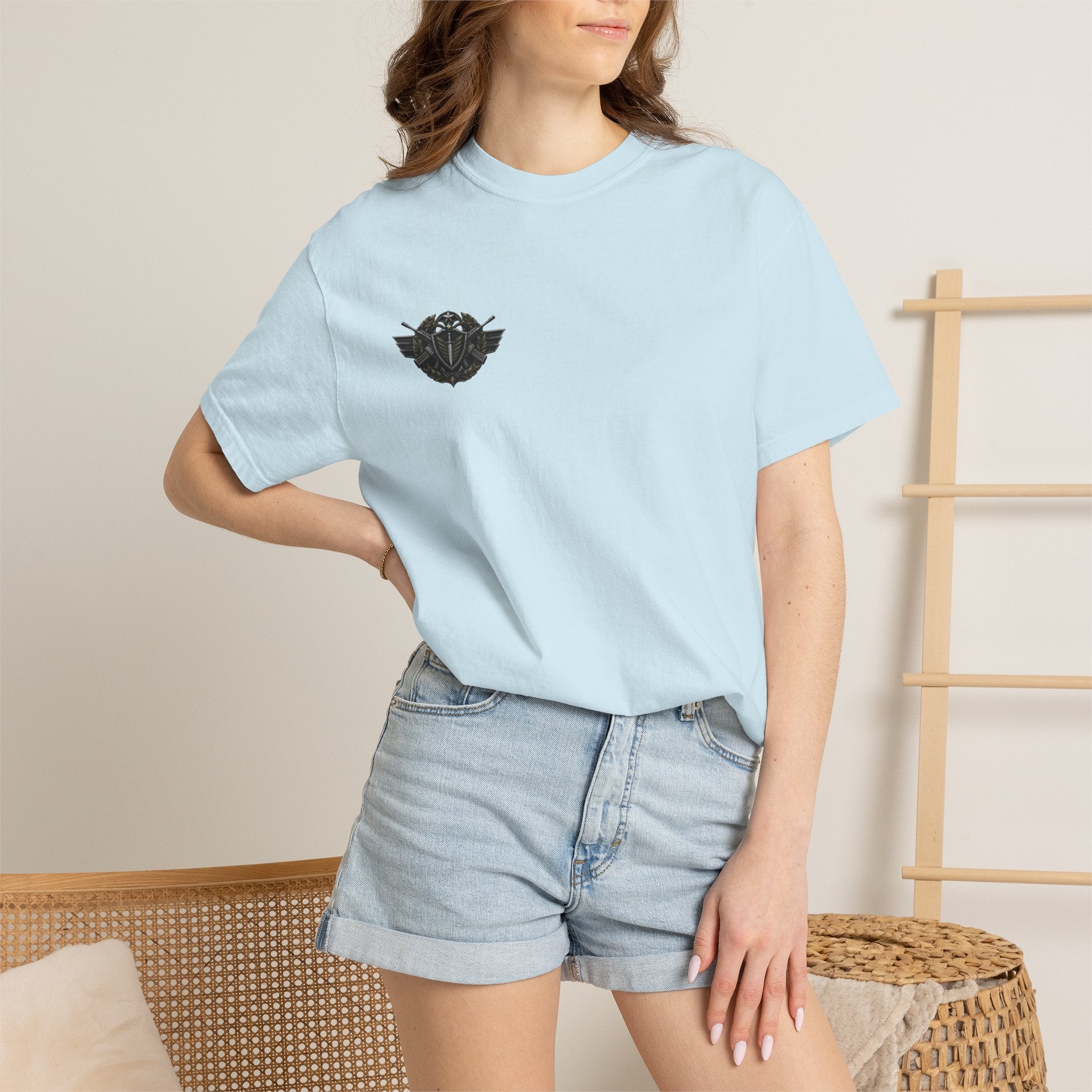 Vintage Winged Skull T-Shirt — Small Chest Graphic, Edgy Biker Style