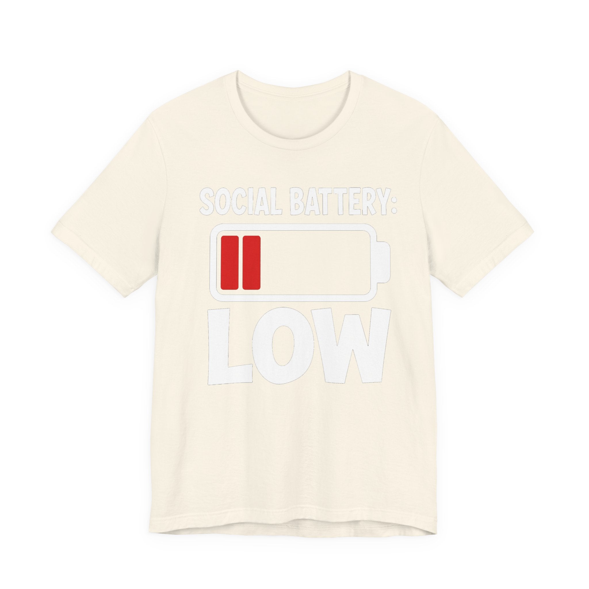 Social Battery Low T‑Shirt — Funny Introvert Graphic Tee
