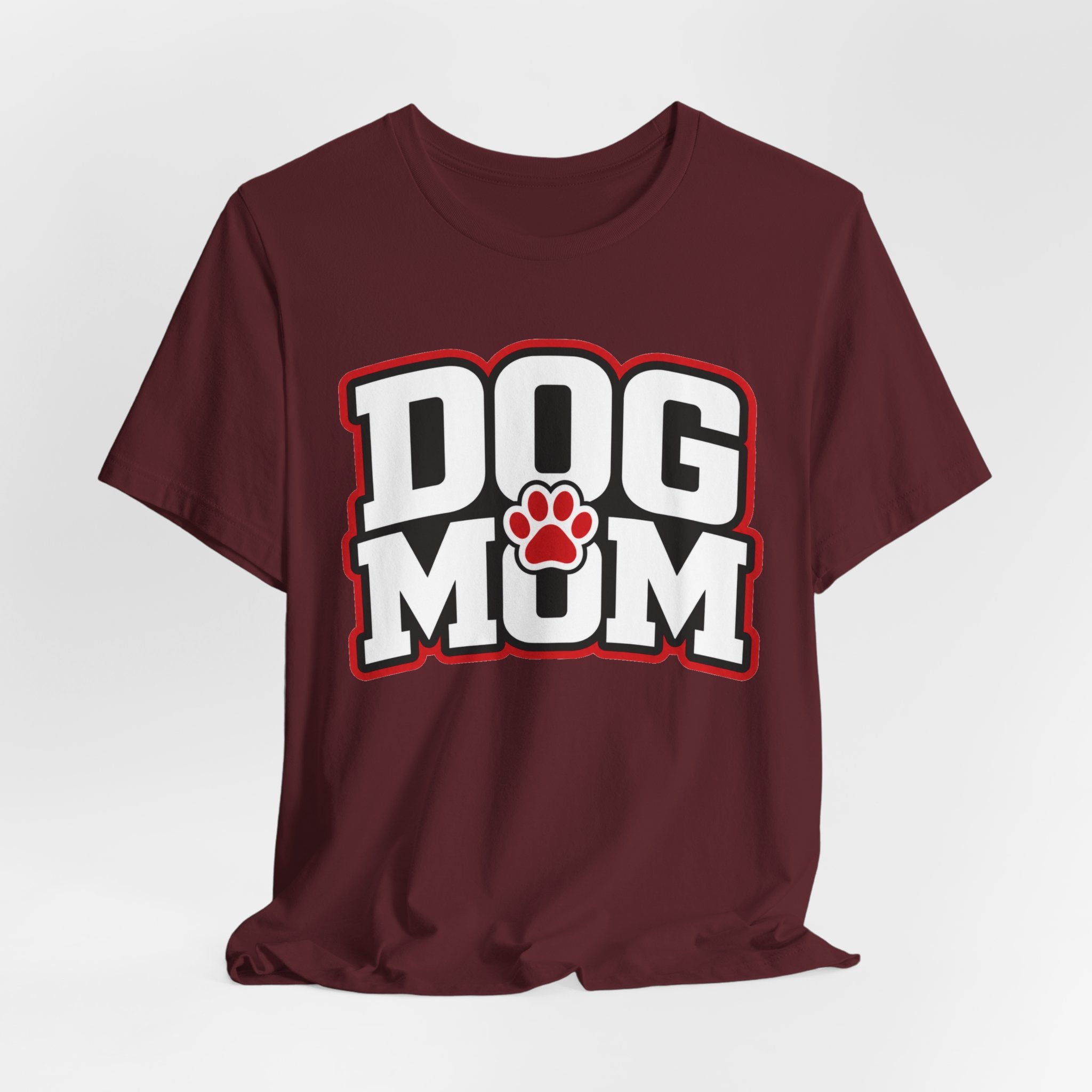 Dog Mom T-Shirt — Bold Paw Graphic Tee for Dog Lovers