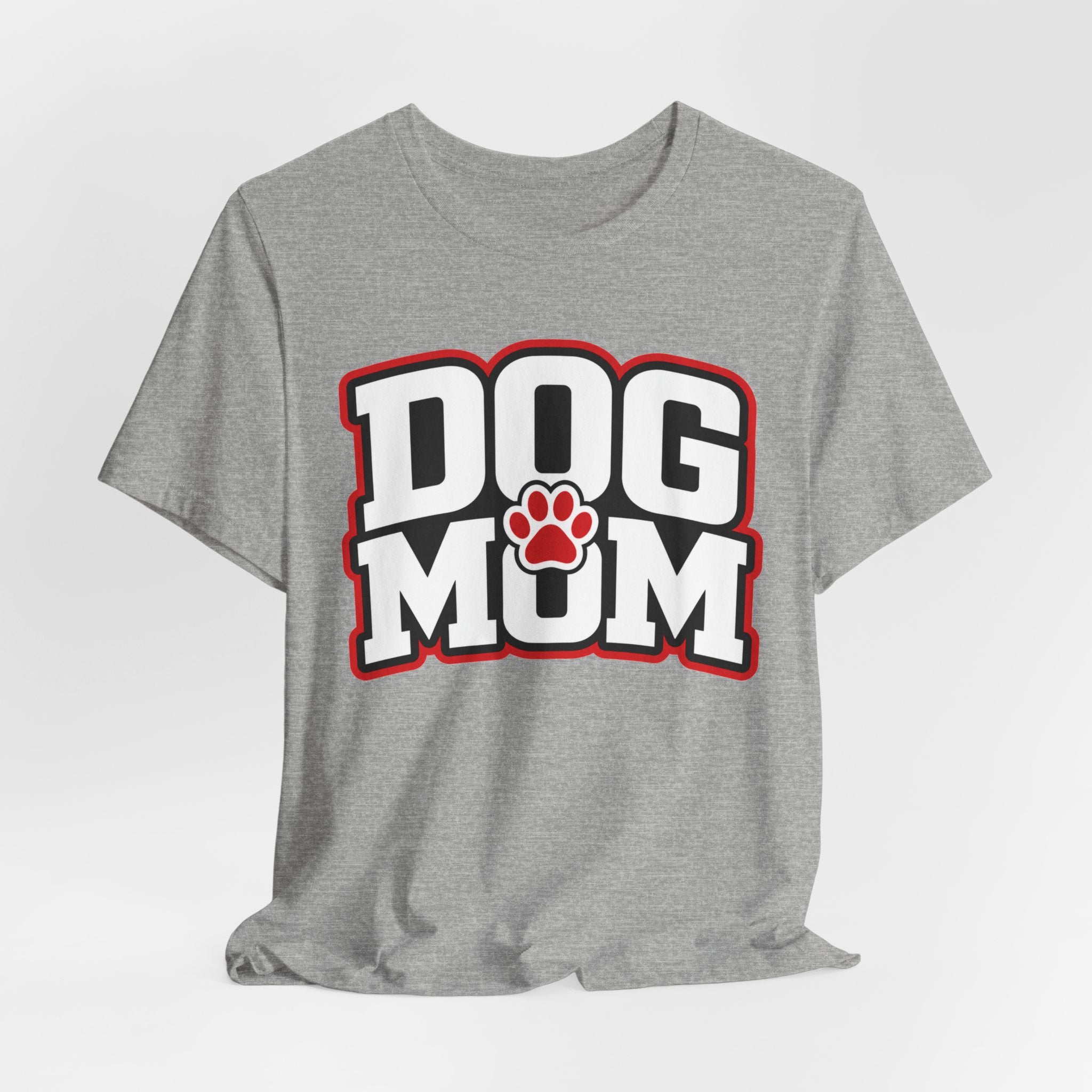 Dog Mom T-Shirt — Bold Paw Graphic Tee for Dog Lovers