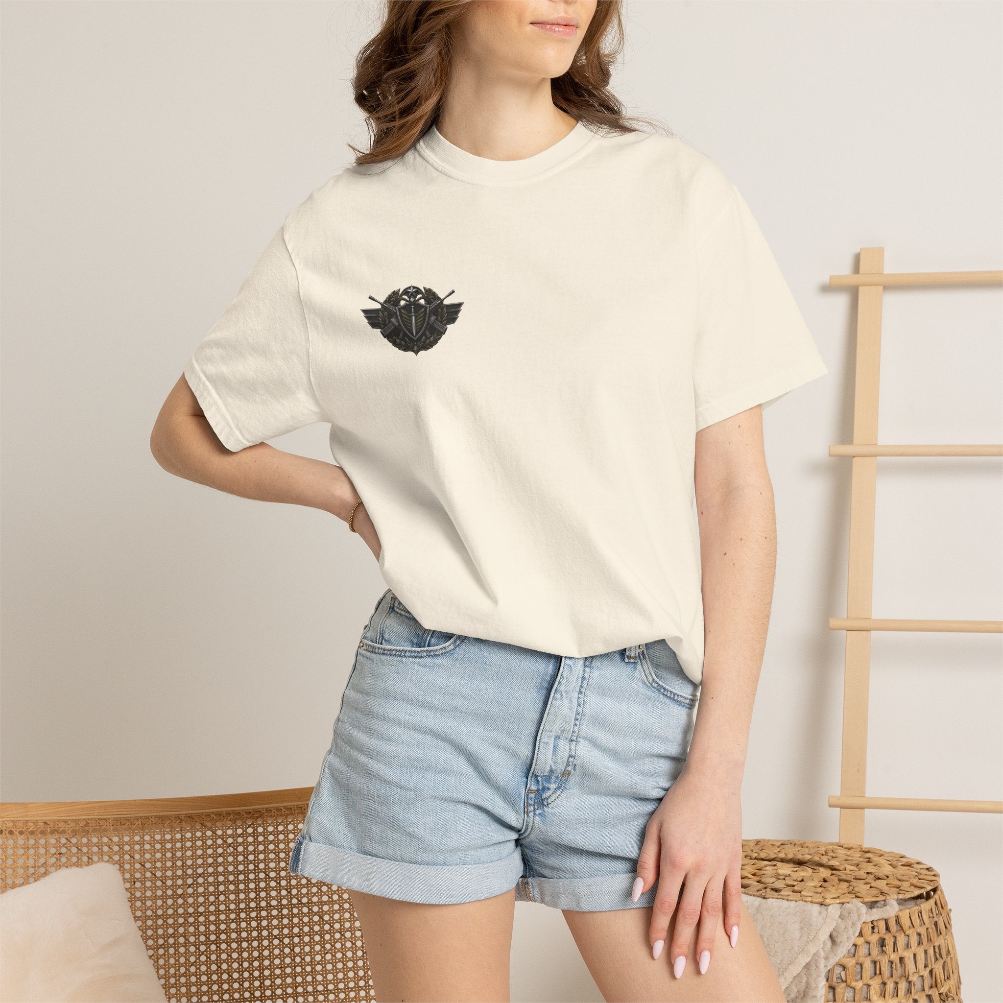 Vintage Winged Skull T-Shirt — Small Chest Graphic, Edgy Biker Style