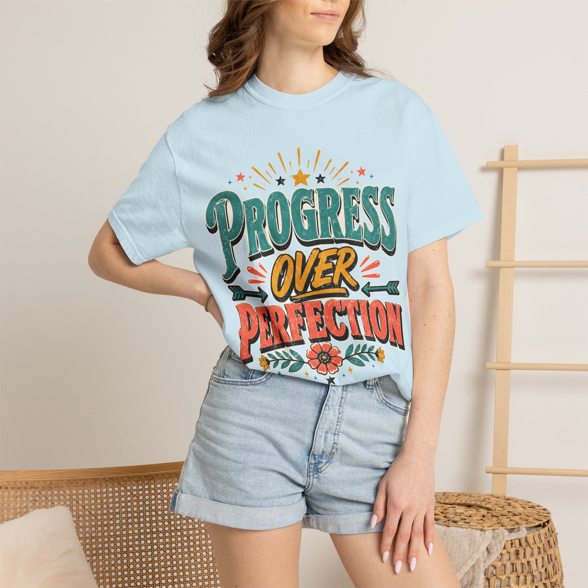 Progress Over Perfection T-Shirt — Motivational Graphic Tee