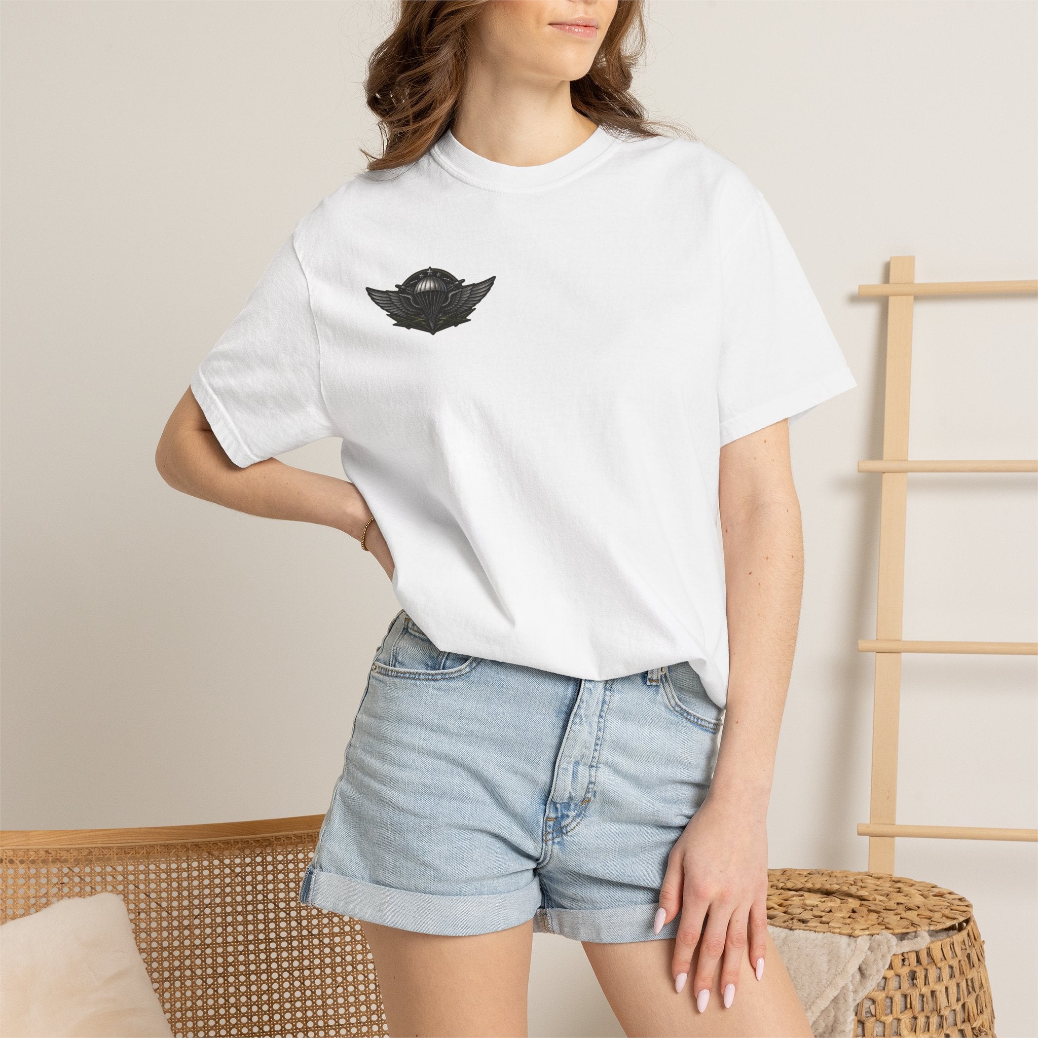 Parachutist Wings T-Shirt — Military Airborne Pilot Badge Tee