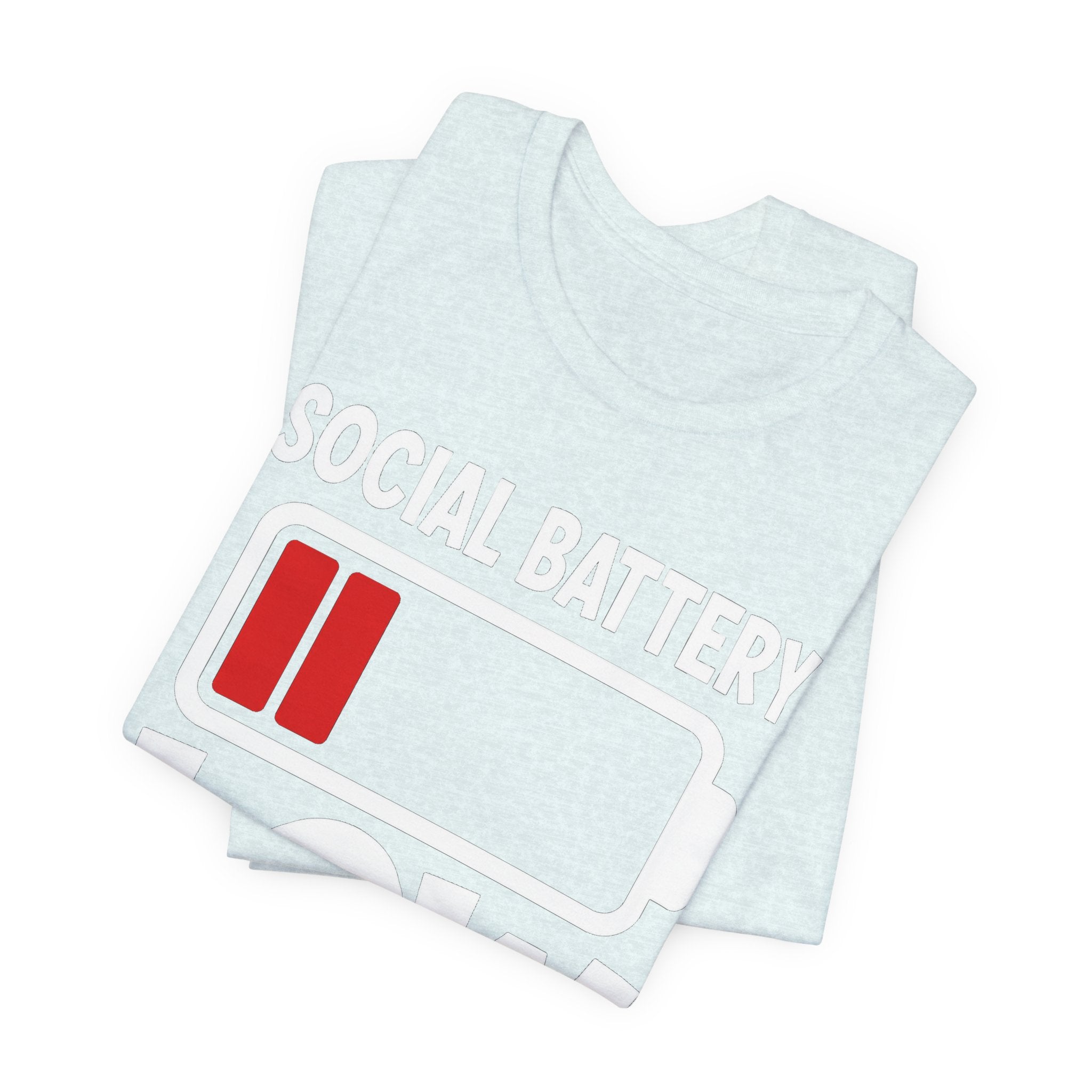 Social Battery Low T‑Shirt — Funny Introvert Graphic Tee