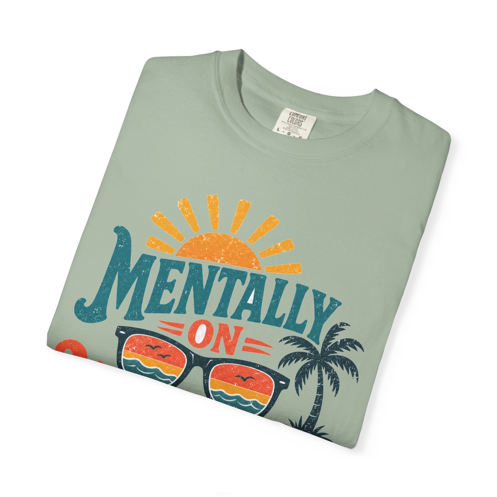 Mentally On Vacation T-Shirt — Retro Sunglasses Palm Tree Beach Tee