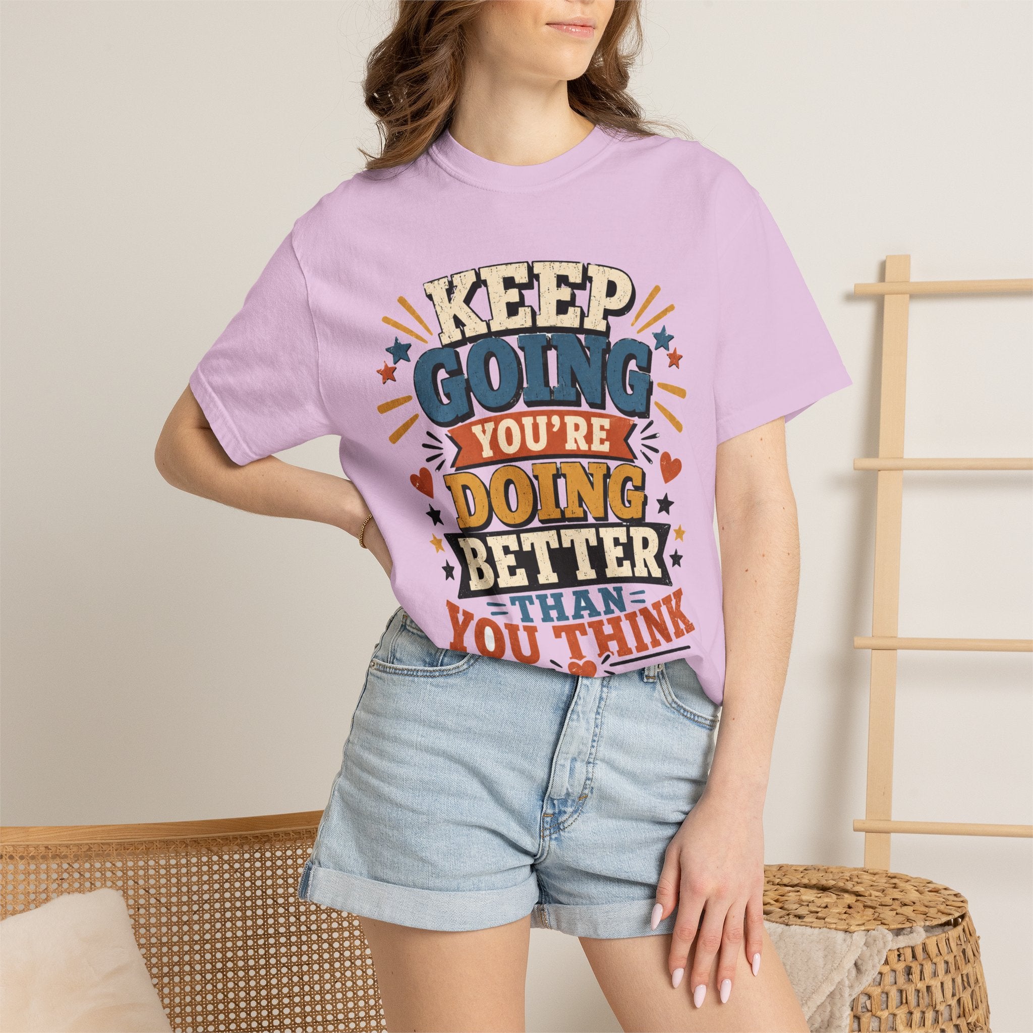 Keep Going Motivational T-Shirt — "You're Doing Better Than You Think"