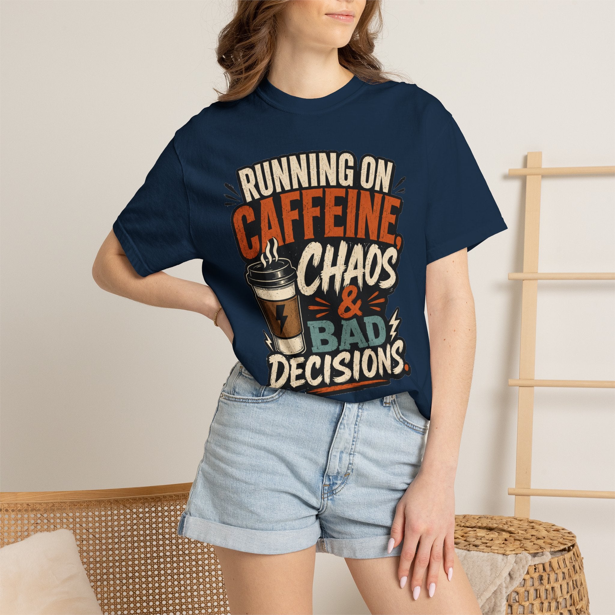Running on Caffeine, Chaos & Bad Decisions T-Shirt
